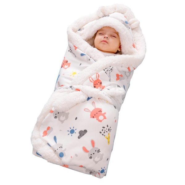 Newborn Thickened Package Quilt Printed Lambswool Cuddling - Image 5