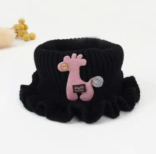 Pure Color Wool Knitted Cartoon Children's Scarf - Image 7