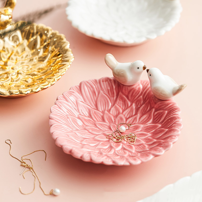 Nordic Instagram Style Jewelry Bird Ceramic Storage Tray