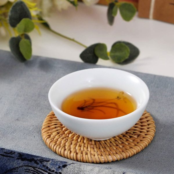 6pcs Vintage Rattan Drinks Tea Cup Mats Coasters Round Teapot Insulation Mat Decoration - Image 10