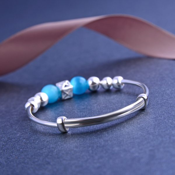 Child kid newborn full moon gift silver jewelry - Image 2