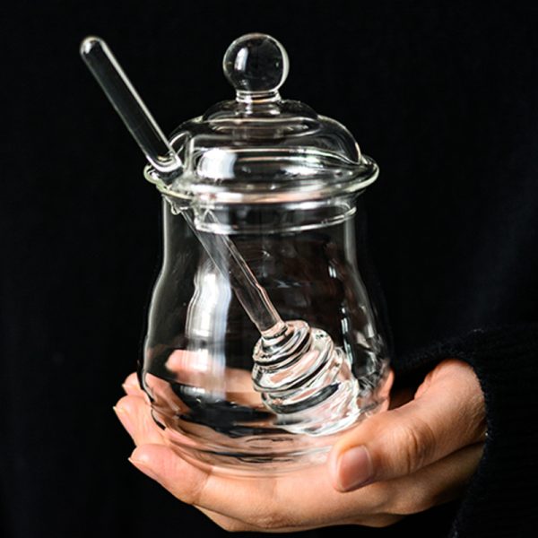 Transparent exquisite household honey bottle with lid - Image 3