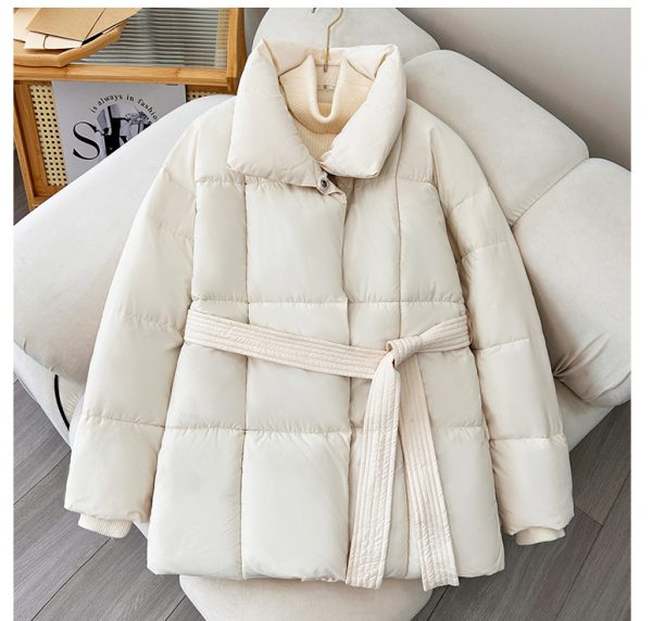 Waist-controlled Lace-up Cotton Coat Jacket Women - Image 6