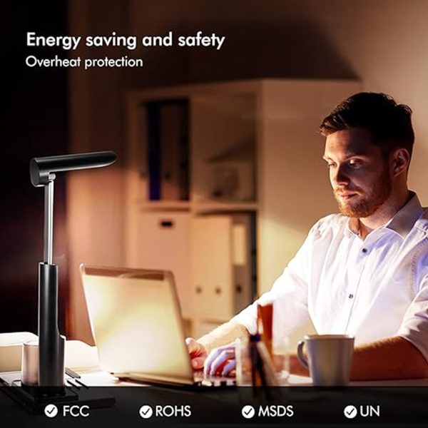 3 In 1 Multifunctional Led Desk Light  With 15W Fast Wireless Charger USB Charging Port Desk Lamp For Home Office  Desk Lamp For Android Dormitory Study Reading Lamp  Adapter Not Included - Image 3