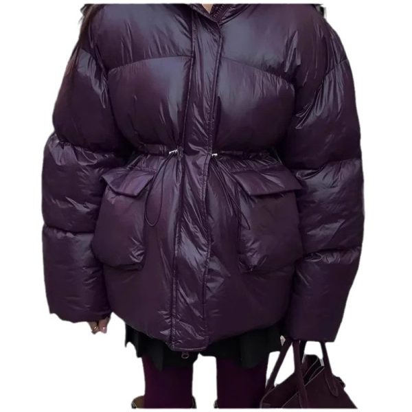 Women's Zipper Waist-tight Cotton-padded Jacket - Image 6