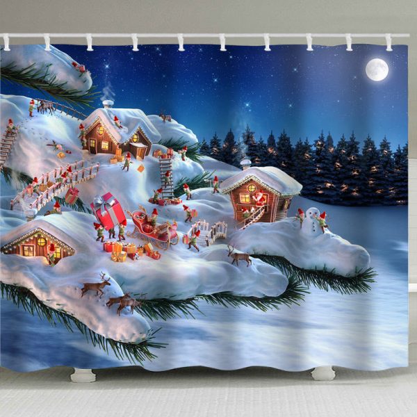 Christmas shower curtain - Image 2