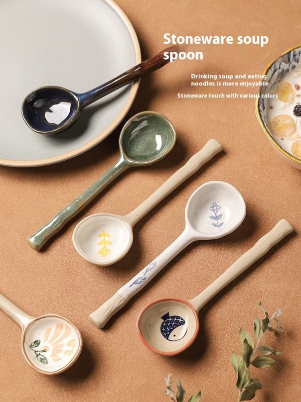 Ceramic Small Spoon Home Ladle Soup Spoon - Image 10