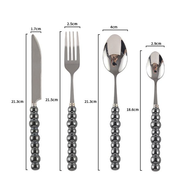 Ceramic Pearl Handle Knife Fork And Spoon Household Eating Soup Spoon Western Foodsteak Knife And Fork - Image 8