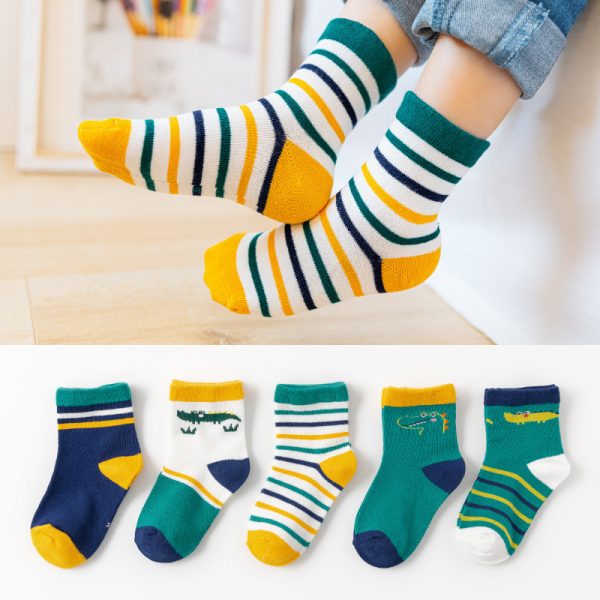 Simple Children's Cartoon Combed Cotton Socks - Image 7