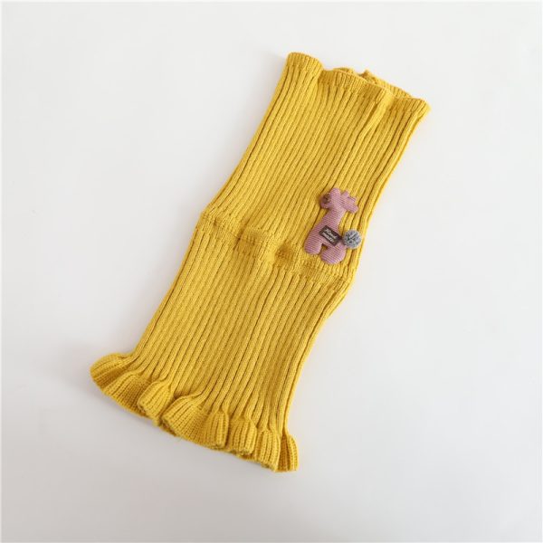 Pure Color Wool Knitted Cartoon Children's Scarf - Image 6