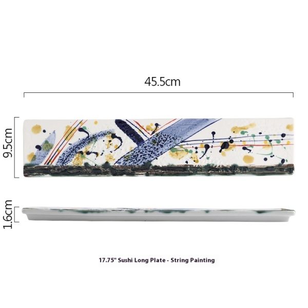 Sushi Long Fish Dish Sashimi Dim Sum Plate - Image 10