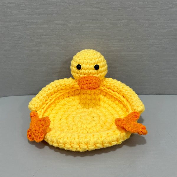 Crocheted Cute Duck Polyester Teacup Mat Heat Insulation - Image 3