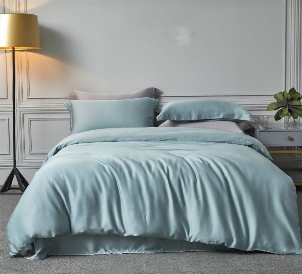 Tencel Double-sided Pure Blue Fine Tencel Simple Silky Smooth Bed Products - Image 3