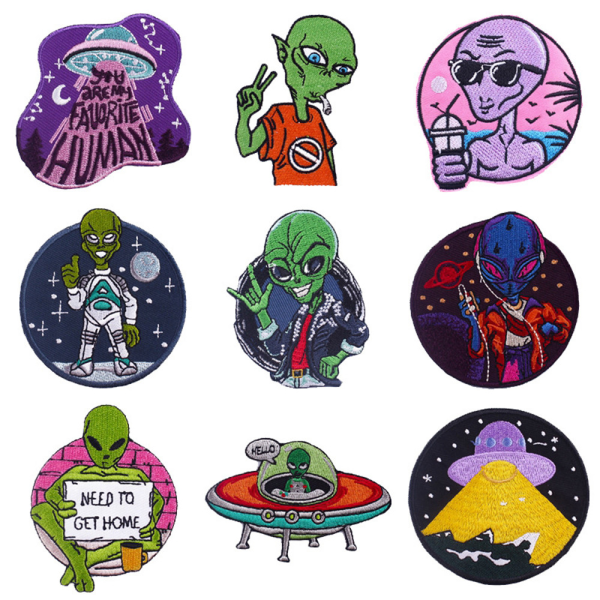 Alien Embroidery Cloth Patch Computer Clothing - Image 3