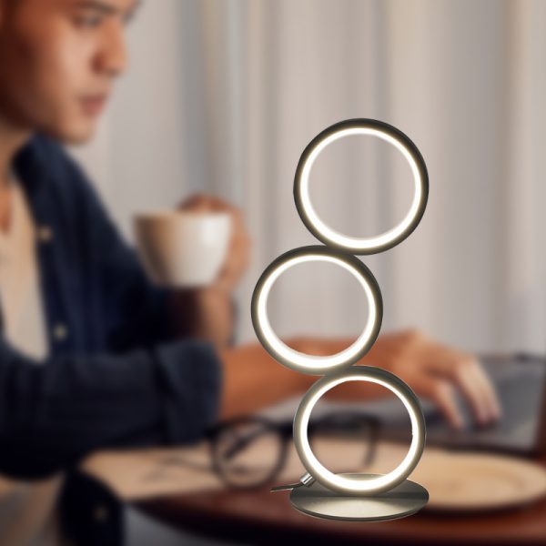 Circle Personality Three-tone Light LED Eye Protection Table Lamp - Image 5