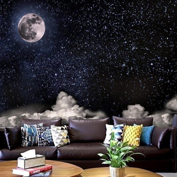 Printed Galaxy Planetary Tapestry Multifunctional Tapestry Sitting Carpet Wall Mount - Image 3
