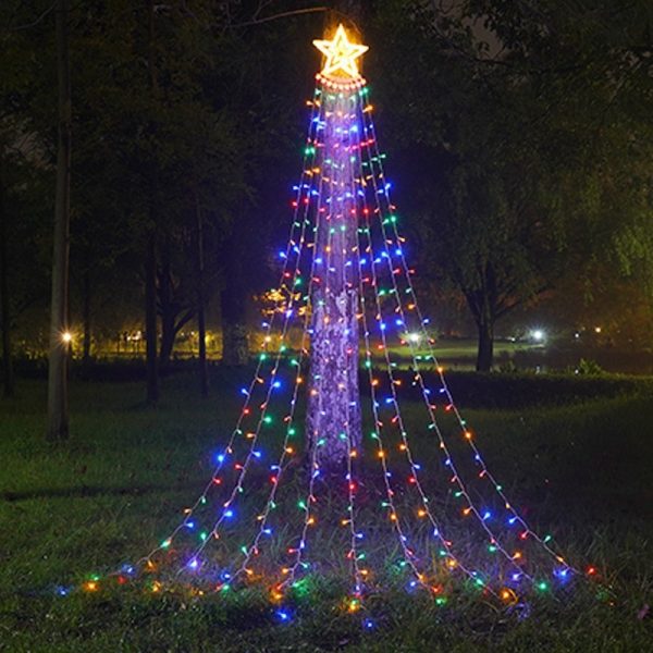 LED Five-pointed Star Waterfall Light To Decorate The Courtyard Outdoor - Image 5