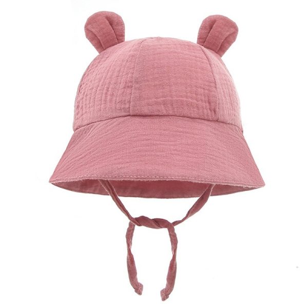 Baby Cotton Shade Rabbit Ear Fisherman Basin Hat - Image 3