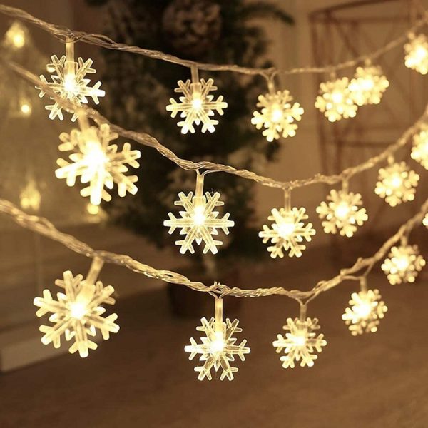 LED Snowflake Lighting Chain Solar Decorative Lamp - Image 8