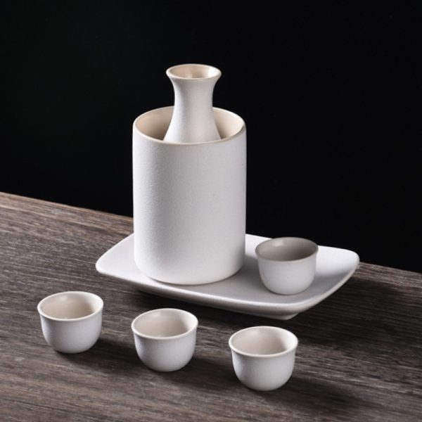 Japanese Style Wine-warmer Sake Set Gift Set Small Wine Pot Ceramic Restaurant Wine Set Ceramic - Image 3