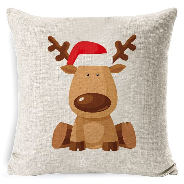 Christmas Pillow Cover Amazon New Linen Super Soft And Short Plush Cushion Seat Cushion - Image 6