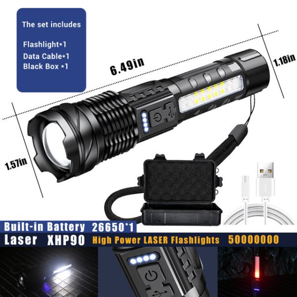 White Laser Waterproof Strong Light Flashlight - Image 7