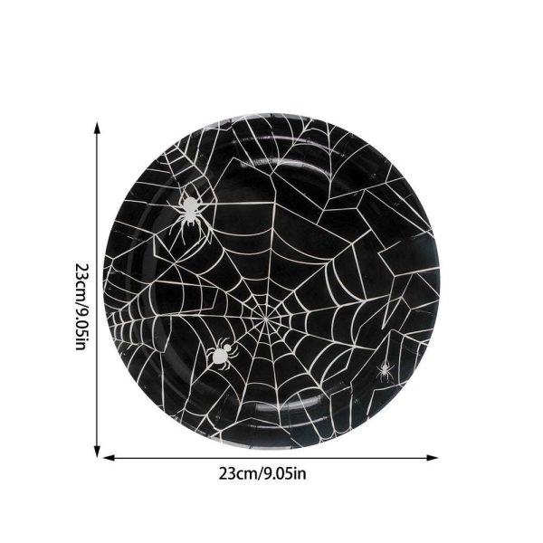 Spider Web Decorative Tableware Disposable Paper Tray Tissue Tablecloth - Image 5
