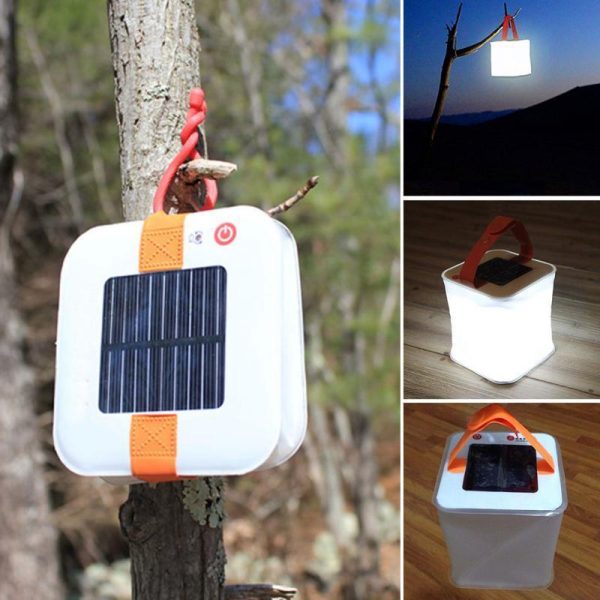 New LED Lantern Solar Collapsible Camp Flashlight Torch Light Waterproof Lantern Handheld Inflatable Balloon Illuminating Lamp - Image 2