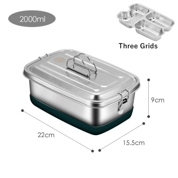 304 Stainless Steel Sealed Overflow-proof Double-layer Convenient Lunch Box - Image 10