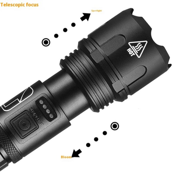 New Rechargeable Strong Light Focusing Flashlight Outdoor Dedicated - Image 4