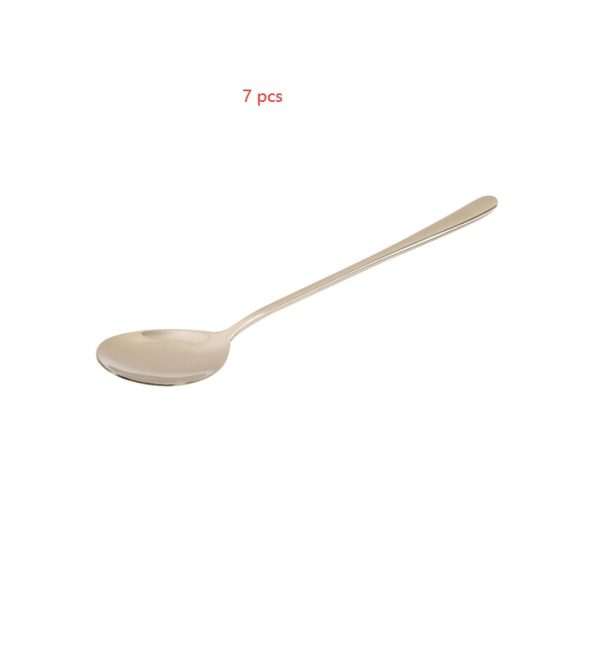Tableware titanium plated long handle spoon - Image 8