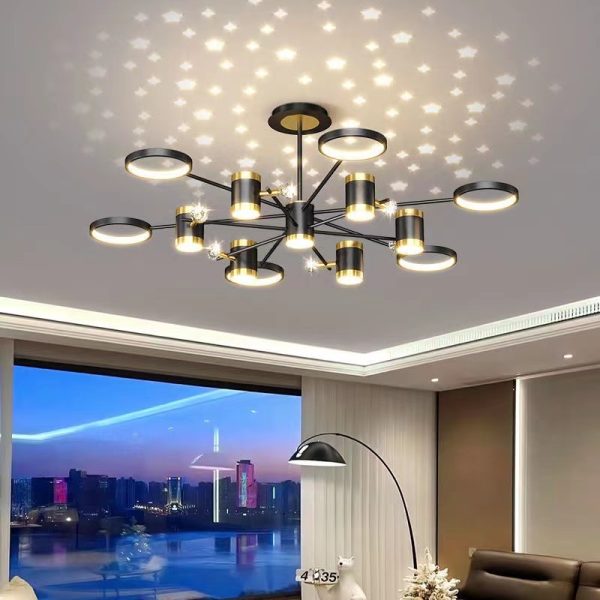 Light Luxury Chandelier Nordic Star Lamp Combination Whole House Package - Image 3