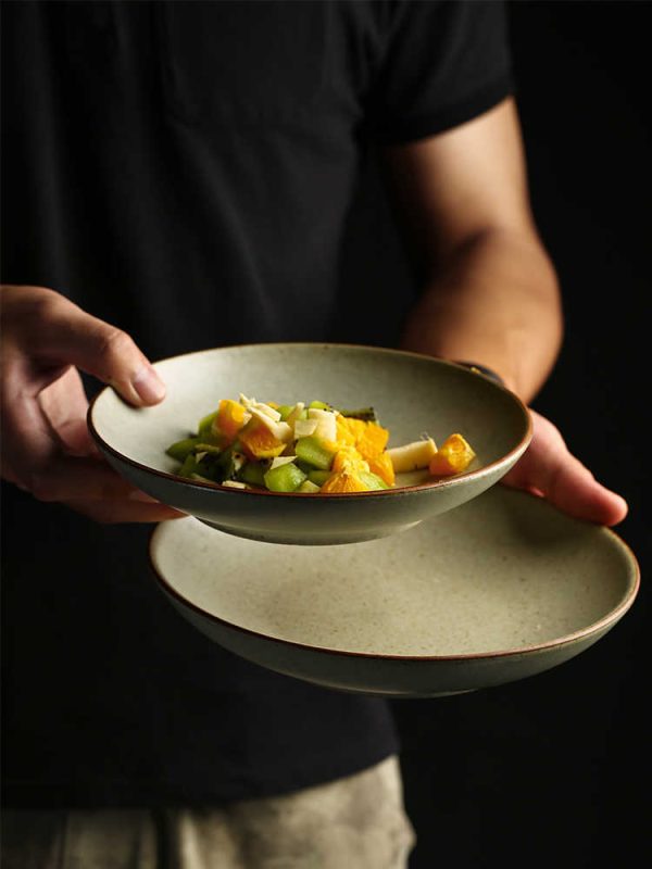 Simple Retro Ceramic Deep Plates Household Tableware - Image 7