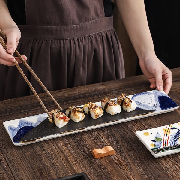 Sushi Long Fish Dish Sashimi Dim Sum Plate - Image 2