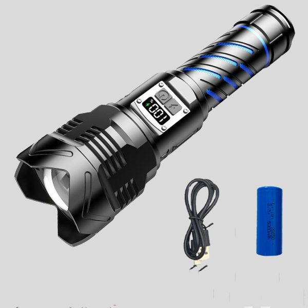 Aluminum Alloy Zoom Digital Display Flashlight - Image 3