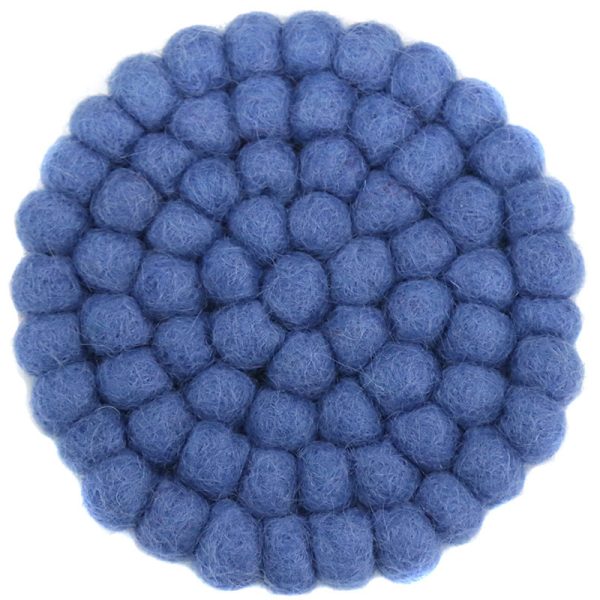 Anti-scald Tea Cup Temperament Pure Color Elegant Wool Ball Coaster - Image 9