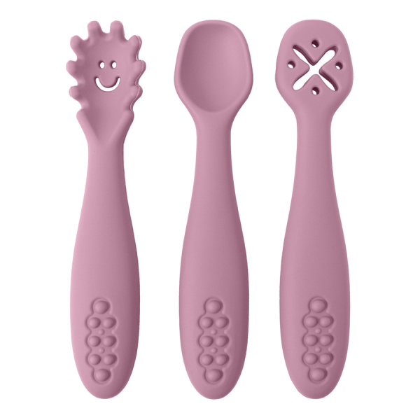 3 Silicone Spoons and Forks Baby Cutlery