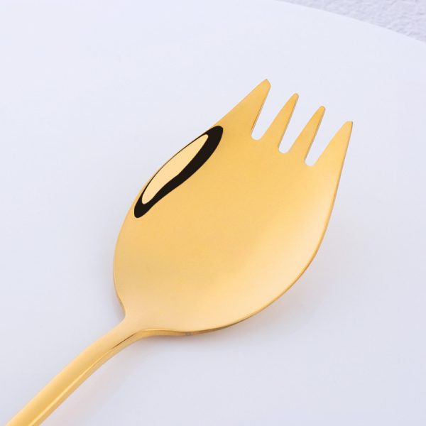 304 stainless steel thickened two-in-one spoon fork - Image 3