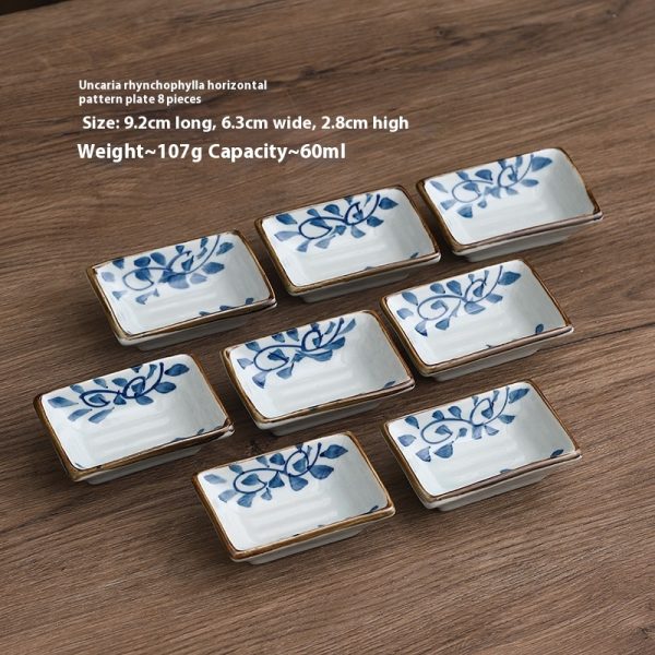Rectangular Ceramic Commercial Specialty Store Gourmet Restaurant Dipped In Vinegar Soy Sauce Dish - Image 6