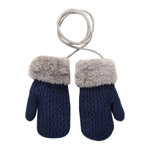 Winter Neck Fall-proof Knitted Warm And Velvet Gloves