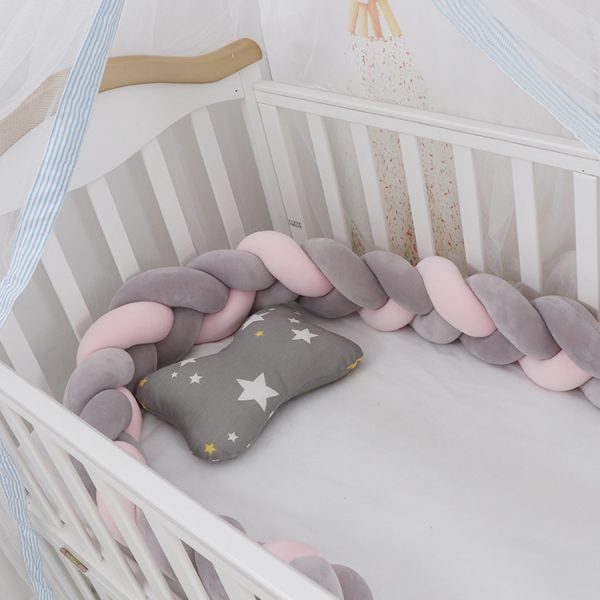 Baby Bumper Bed Braid Knot Pillow Cushion Bumper for Infant cuna Bebe lit Crib Protector Cot Bumper Room Decor - Image 2