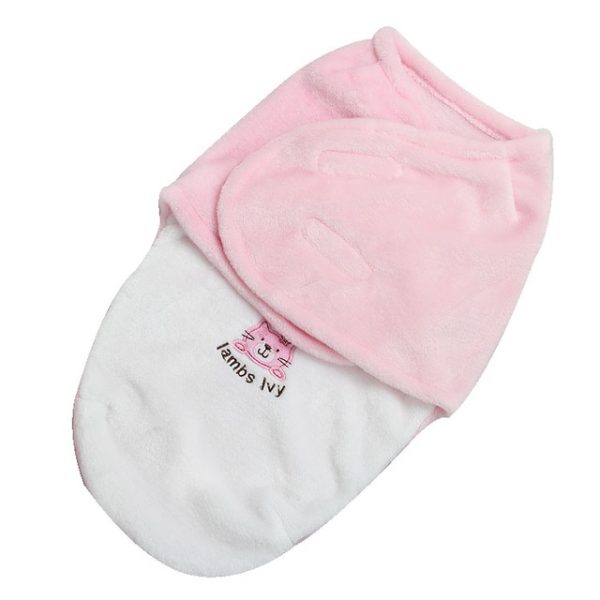 Soft fly velvet baby embroidered swaddle - Image 4