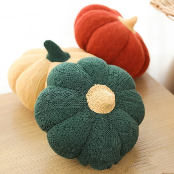 Pumpkin Round Silk Plush Pillow - Image 3