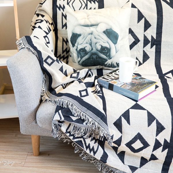 Geometric Cotton Blanket Throw Comforter - Image 2