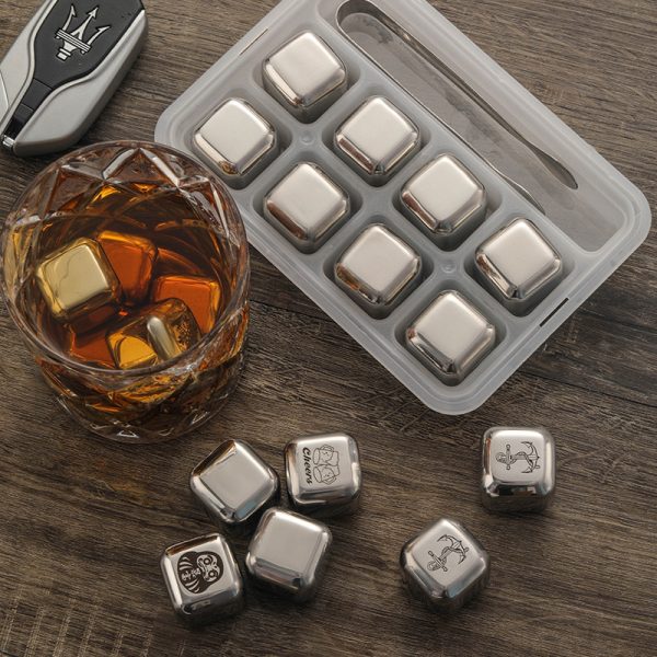 Foreign Wine Beer Whiskey Ice Tartar Set Bar Home Metal Ice Grain - Image 2