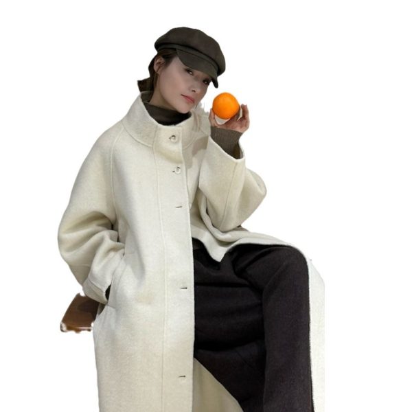 Loose Slimming Casual Woolen Coat - Image 5