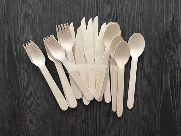 Disposable fork wooden environmental protection tableware knife fork spoon ice cream spoon set - Image 6