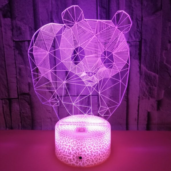 New Panda Colorful LED Touch 3D Night Light Home Decor - Image 5