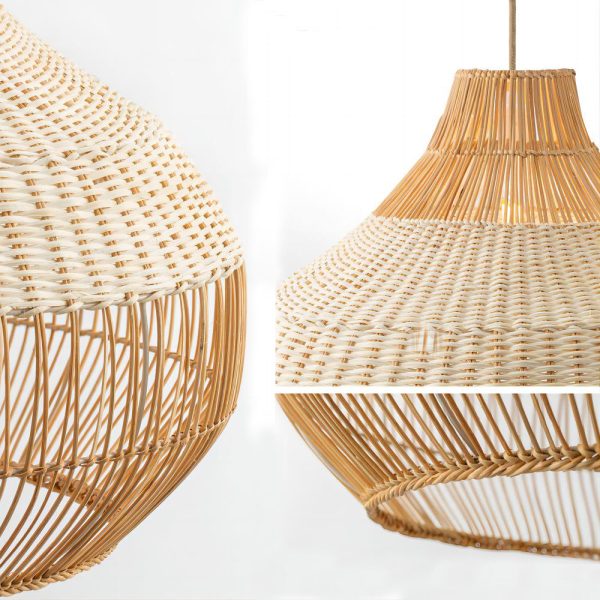 Japanese Lighting Creative Rattan Art Rattan Woven Lampshade Bedroom Restaurant - Image 4