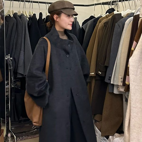 Loose Slimming Casual Woolen Coat - Image 3